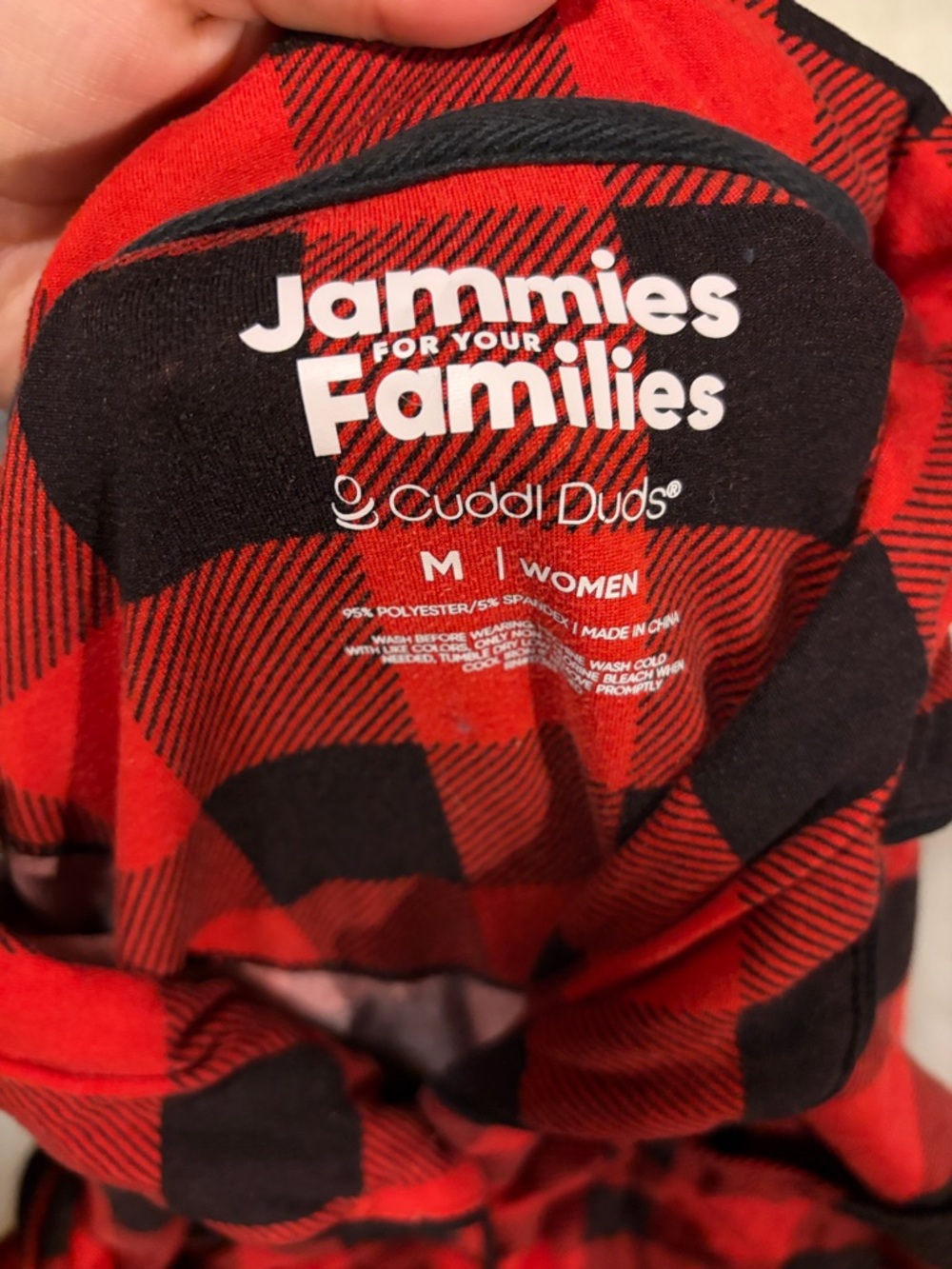 Red & Black Buffalo Plaid Pajama Set - Medium - Picture 3 of 3